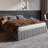 Modern Channel‑Tufted Upholstered Platform Storage Bed With 4 Locking Drawers-262747577-262747575