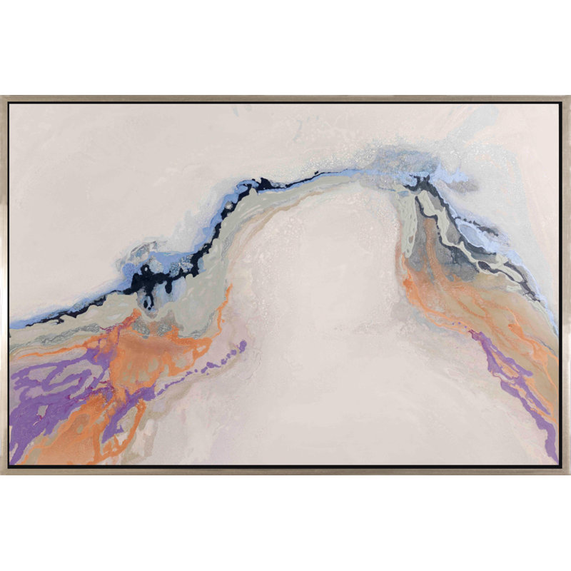 «The River Runs Through It», peinture sur toile à cadre flottant, H 48 po x l 72 po x P 2,25 po