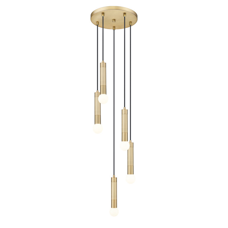 Lustre Lipman, 5 lumières, Doré