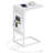 Shaped Side Table With Charging Stations - Versatile White Couch Table For Snacks & Laptops