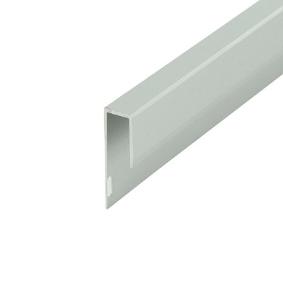 Outwater Aluminum J Channel Fits Material 1/4 To 9/32 Inch Clear Anodized (Satin) Finish Aluminum Cap Moulding (Pack Of 18)