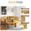 Ensemble de coin-repas en bois massif 3 pièces Modern Modern-910372896