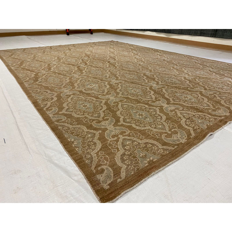 Tapis moderne délavé 8 pi 11 po x 12 pi 4 po Anatolian