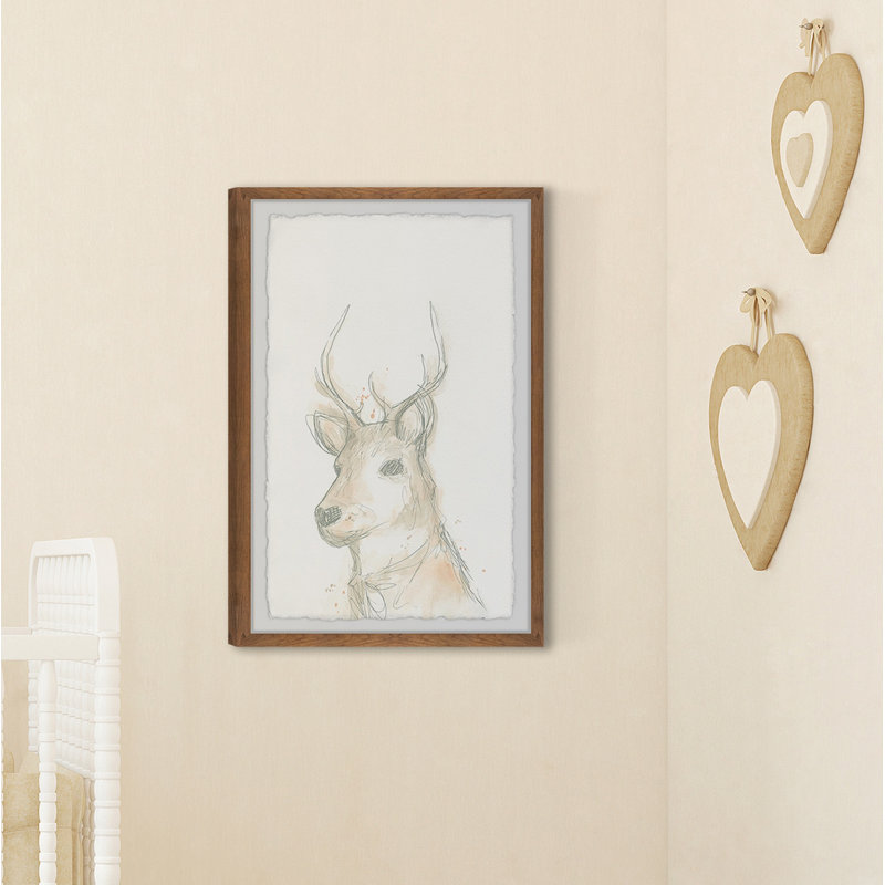 Oriya «Deer Cameo III», reproduction encadrée, H 30 po x l 20 po x P 1,5 po