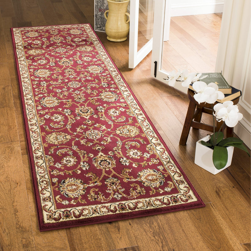 Elio Oriental Red Area Rug, 2'7"x7'3"