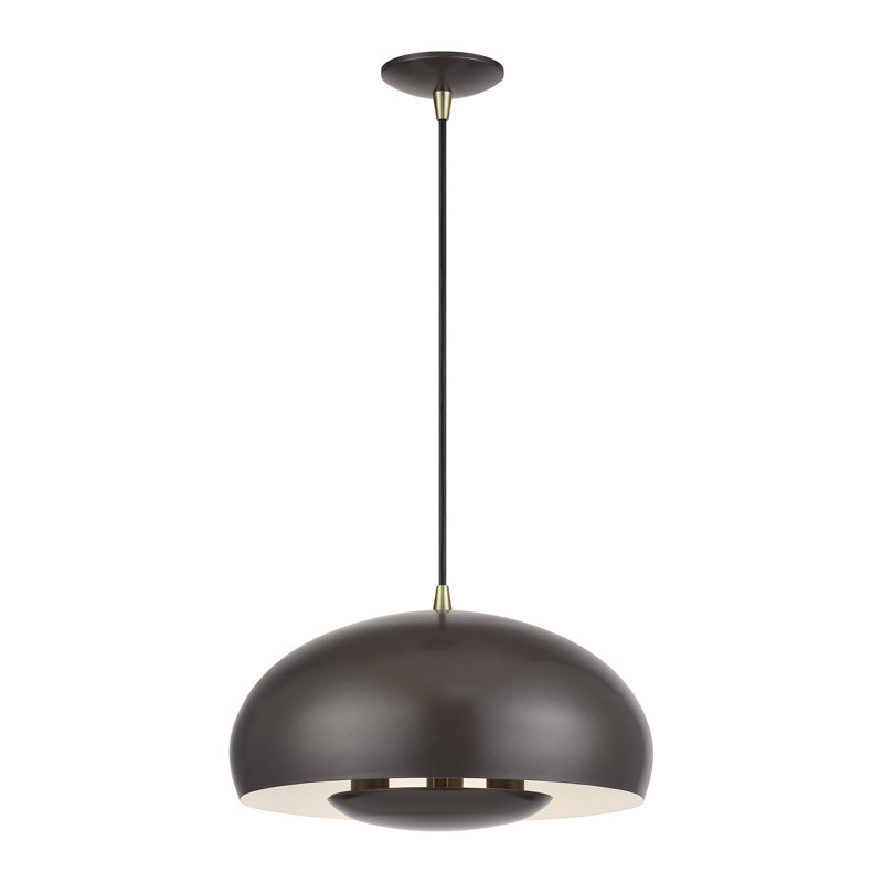 Luminaire suspendu en bronze 3 lumières Aaranyan, Bronze, Brun