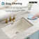 23.6" X 15.5" Rectangular Vitreous China Undermount Bathroom Sink with Overflow Hole,Modern Square Vessel Sinks