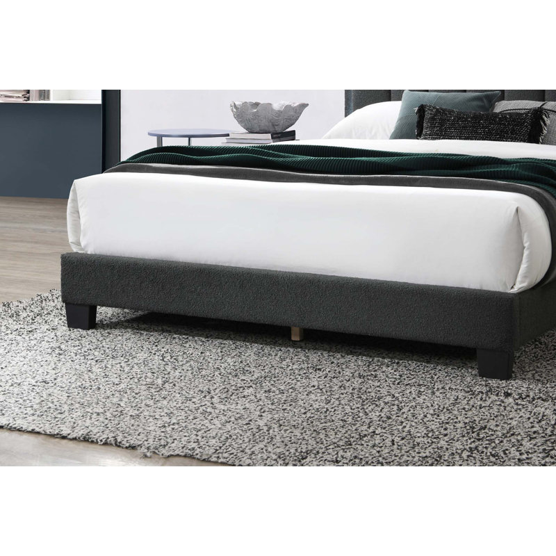 Lit pour grand lit tapissier 1pc, Gris anthracite