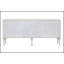 Armoire console perlée blanche et argentée brillante avec rangement spacieux pour une élégance et une organisation modernes