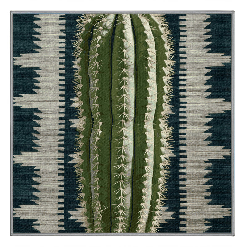  Tapis lavable Cholla Cactus Southwestern, Carré 7 pi