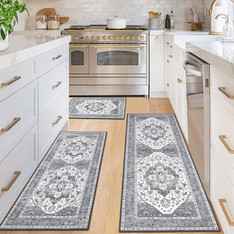 Darby Home Co Kitchen Rug Sets 3 Piece with Runner Non Slip Kitchen ...