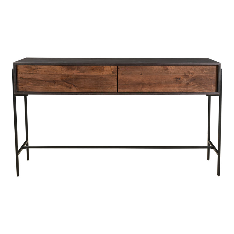 Tobin Console Table, Black/Brown