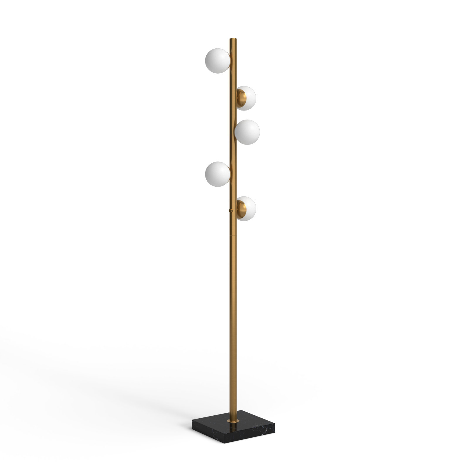 Gerard 65'' Floor Lamp, Antique Brass/Black