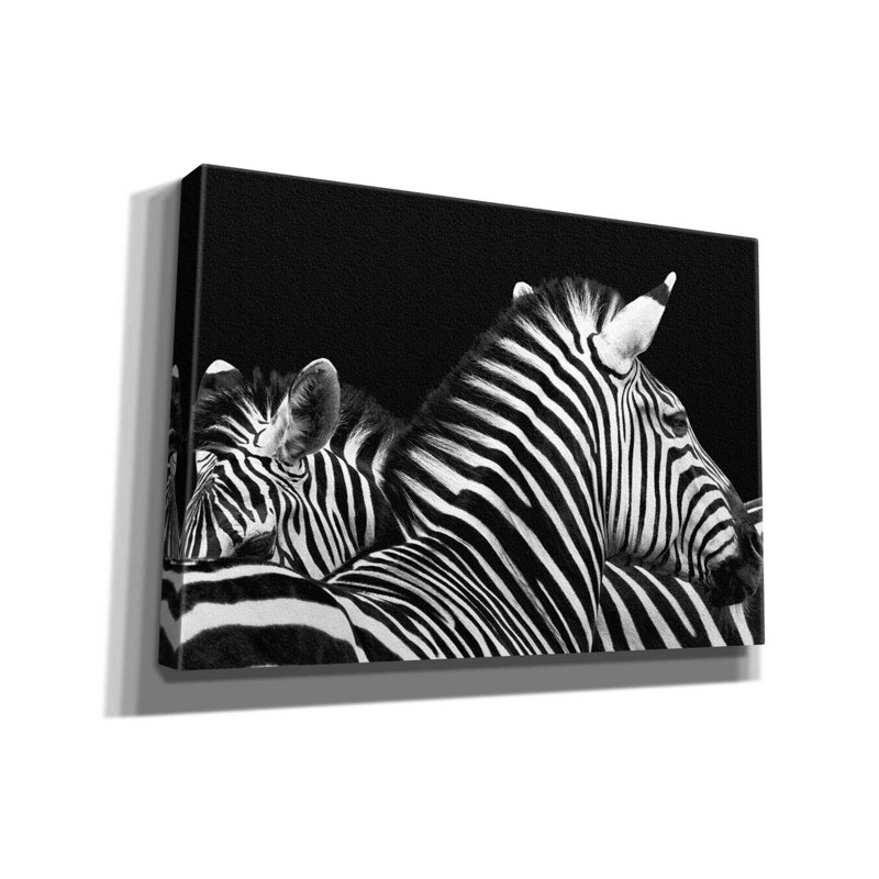 «Zebra I» par Debra Van Swearingen, art mural sur toile, H 18 po x l 26 po x P 0,75 po