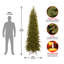 The Holiday Aisle® Grande Fir Pencil Slim Tree with Clear Lights-1249564525