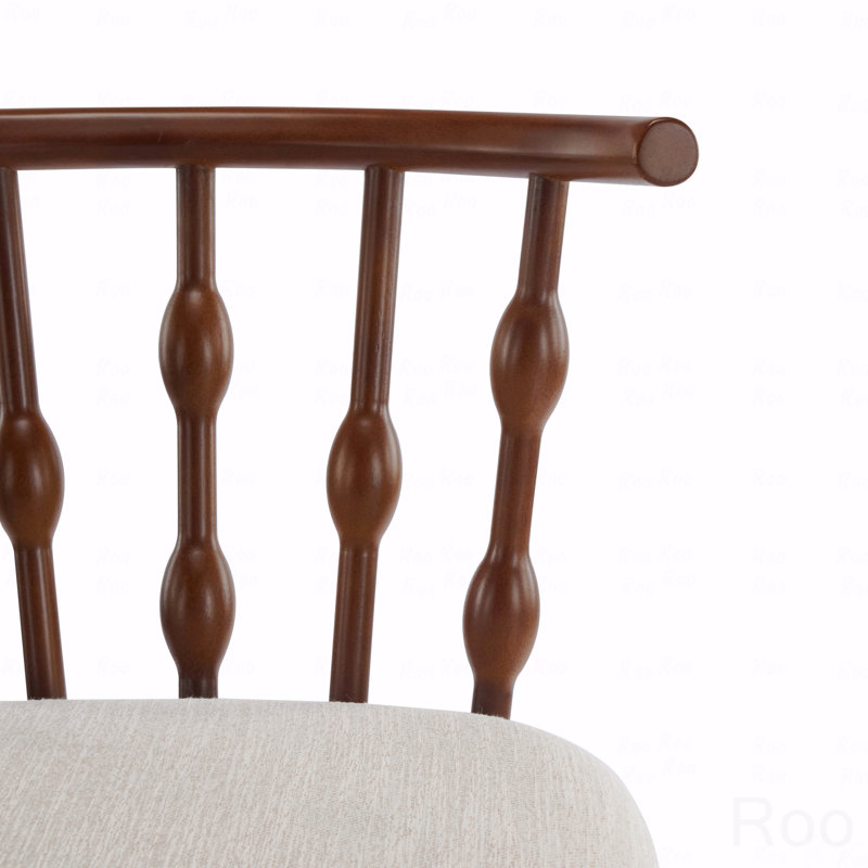 Ensemble de 2 chaises de salle à manger, Beige, Brun
