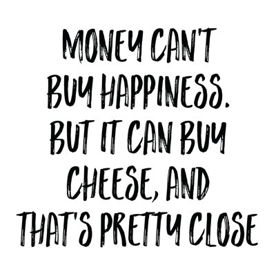 Buy Cheese - Wrapped Canvas Print
