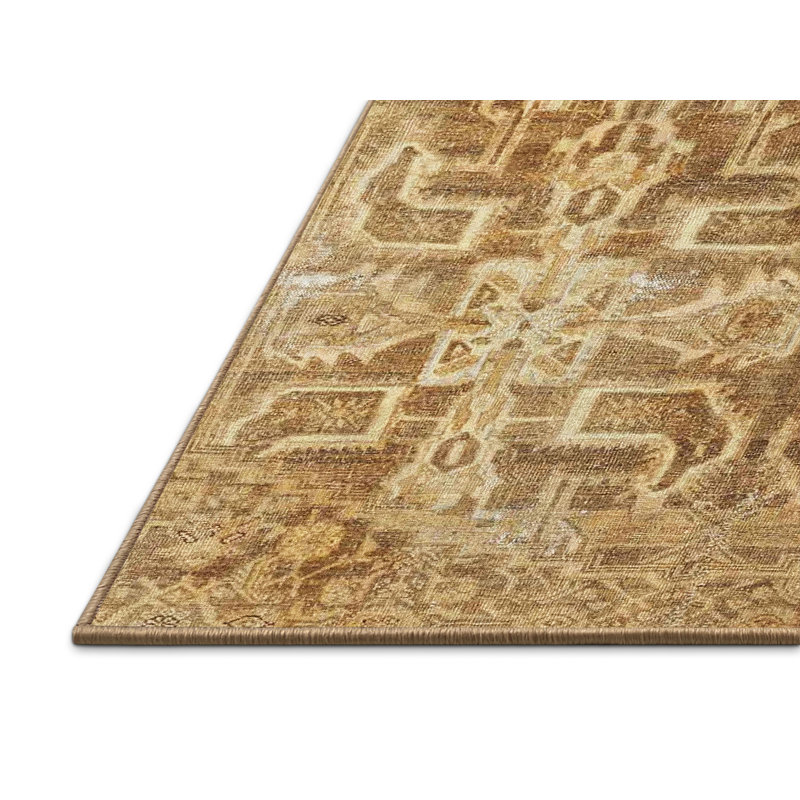 Tapis traditionnel mehroon/noir/bleu Deaux, Rectangle 3 pi x 5 pi