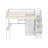 Gunjan Loft Bed with Bookshelf,Drawers,Desk,and Wardrobe-1069354027-1069354020