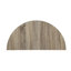Élégante table demi-lune en chêne naturel et gris - console de rangement pour un usage quotidien