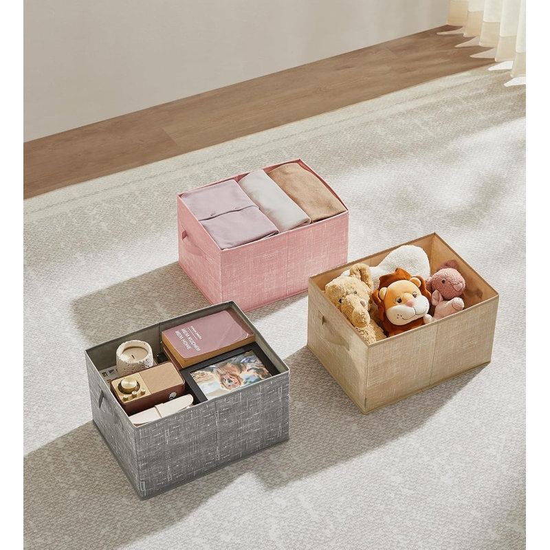 Rebrilliant Fabric Decorative Basket, Sand Beige