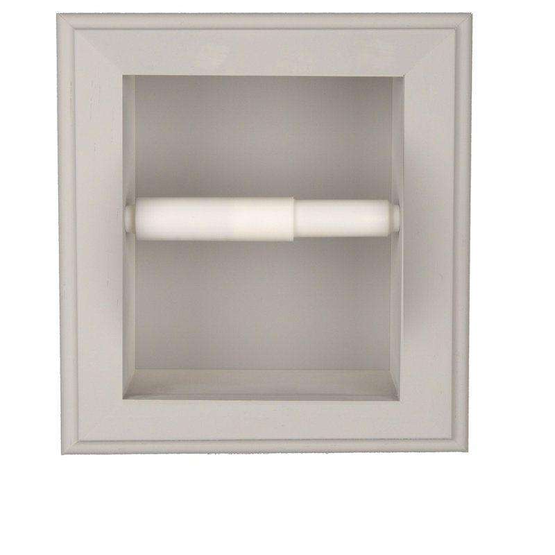 Porte-papier hygiénique encastré Tracy, Gris