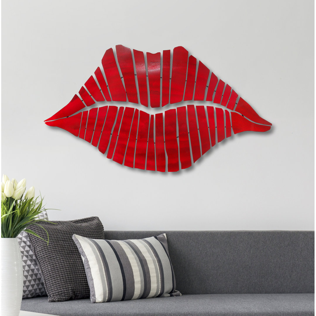 Lips Metal Painting Wall Décor