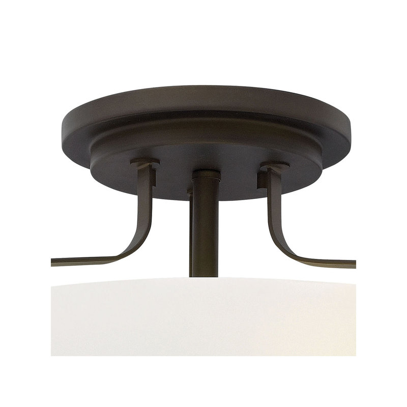 Harper 14.5-in 3-Light Semi-Flush Mount Retro Ceiling Light, Oil Rubbed Bronze, MED