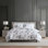 Vera Wang Noir Bouquet Cotton Reversible Grey Comforter Set