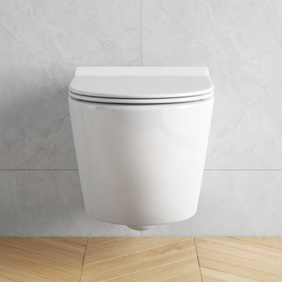 Hampton Elongated Wall Mount Toilet Wall Hung Toilet Bowl