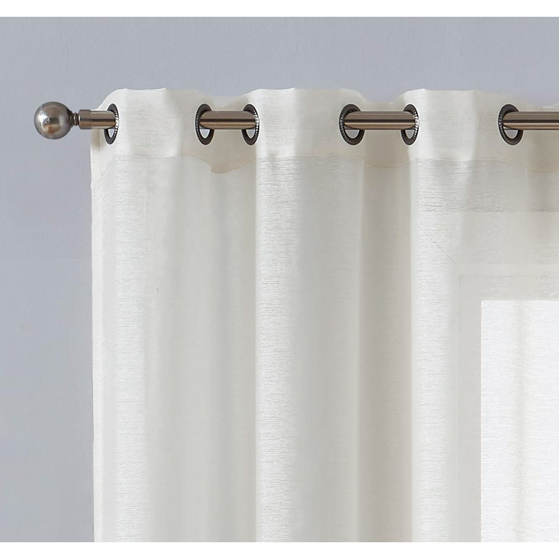 Paire de rideaux transparents Alohna, Beige