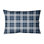 Plaid Leather/Suede Reversible Throw Pillow