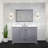 Dark Grey Single Bath Vanity 48 in. W x 22 in. D, White Quartz Top, White Square Sink, and 46 in. Mirror