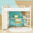 Metal Loft Bed with Wardrobe and Desk-96822141-96822137