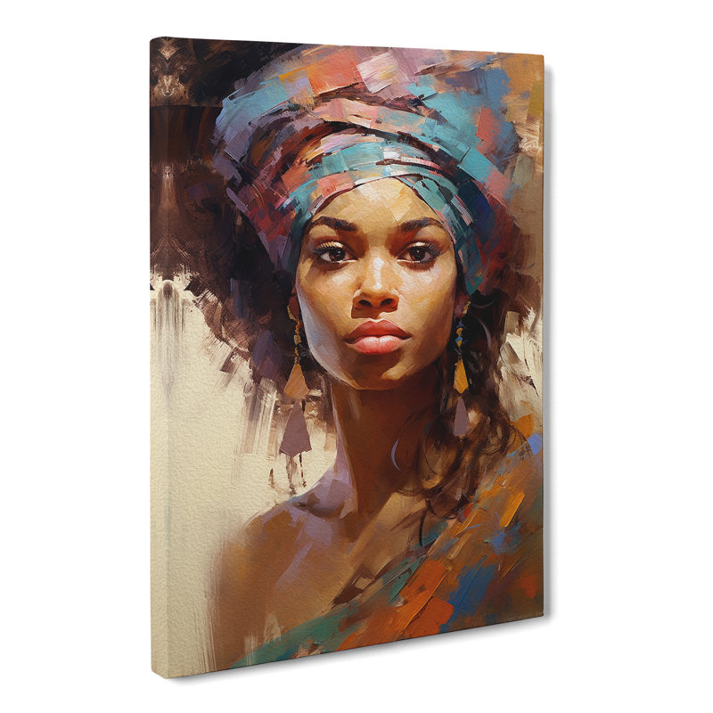 African Woman Impressionism - Wrapped Canvas, 76cm H x 50cm W x 3cm D