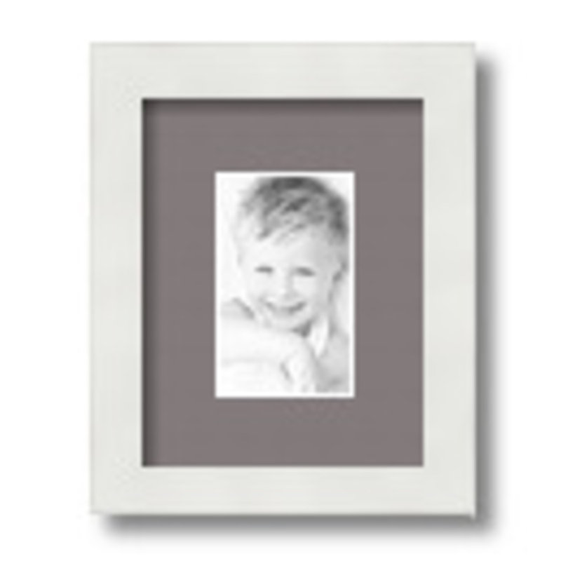 Matte Picture Frame with Mat, Pewter