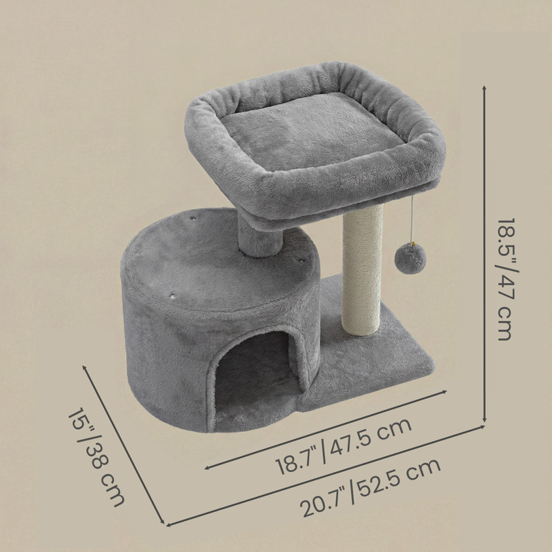 47cm H Cat Tree, Light Grey