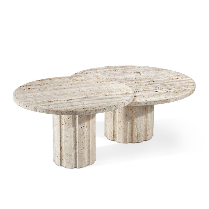 Amerigo Cocktail Table Set - Travertine