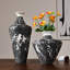 Vase de table irrégulier en céramique fabriqué à la main à la main, vase en céramique à motif d'éclaboussures, vase décoratif-1946047123