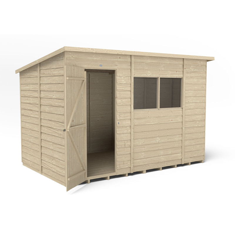 10 ft. W x 6 ft. D Solid Wood Garden Shed