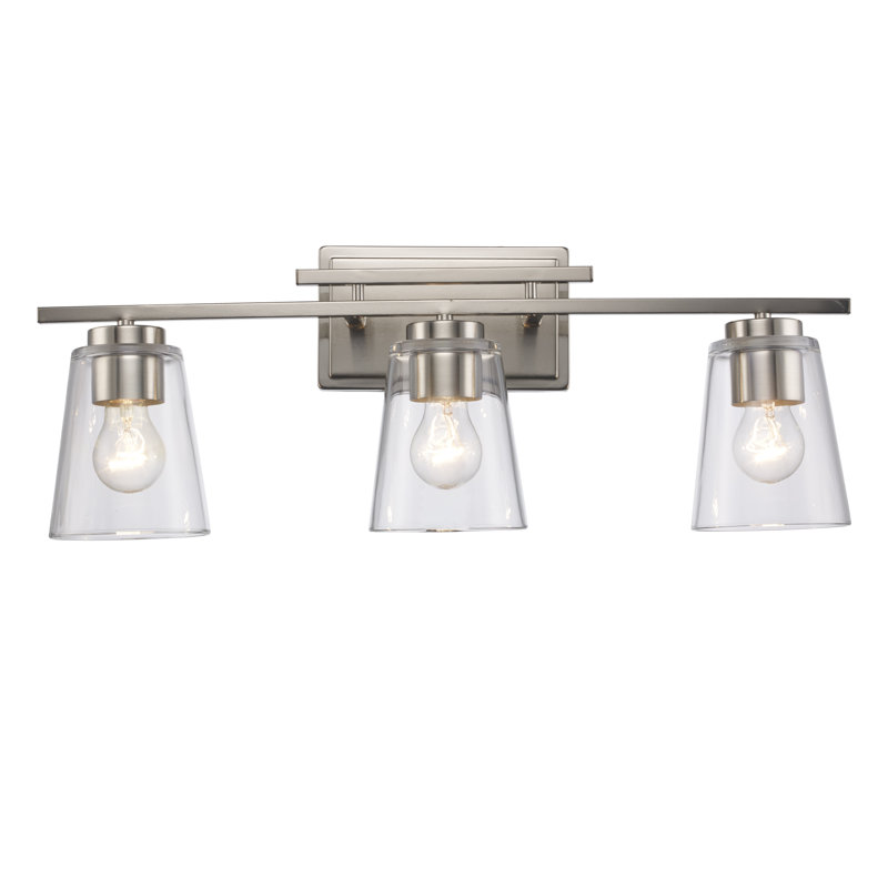 Bostrom 24.25" W 3-Light Dimmable Vanity Light, Brushed Nickel