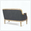 Causeuse moderne pour chambre à coucher avec revêtement confortable et structure robuste
