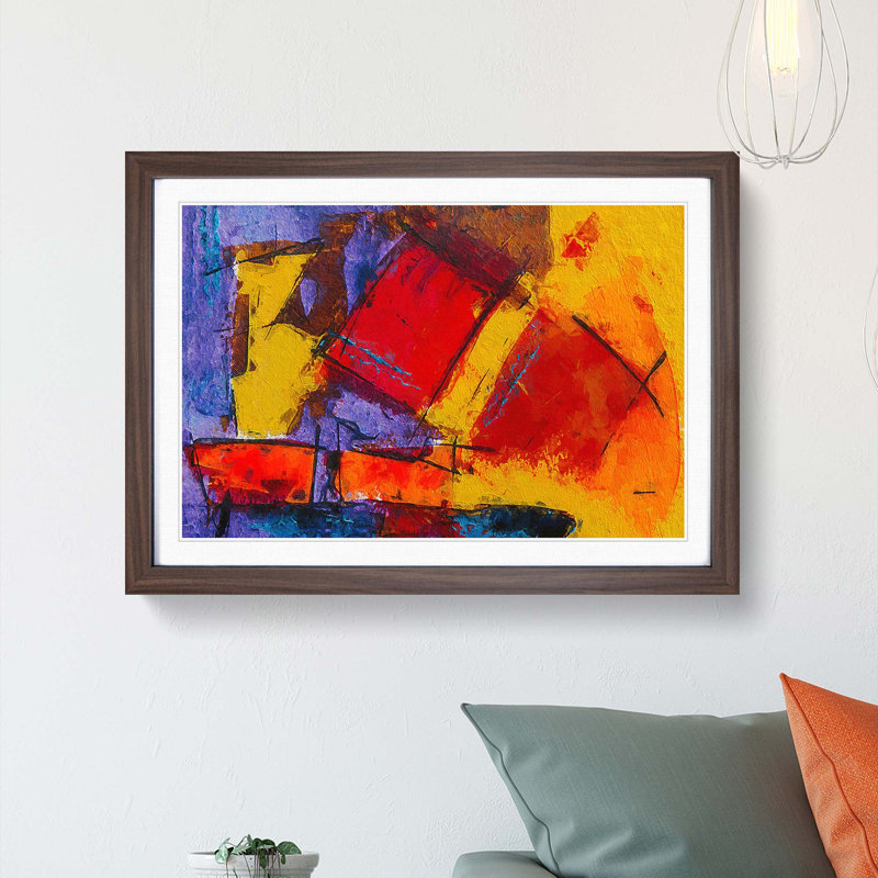 Abstract Vol.387 by S.Johnson - Framed Print, Walnut Framed, 33cm H x 45cm W x 2cm D