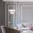12"W 1-Light Glass and Metal Pendant