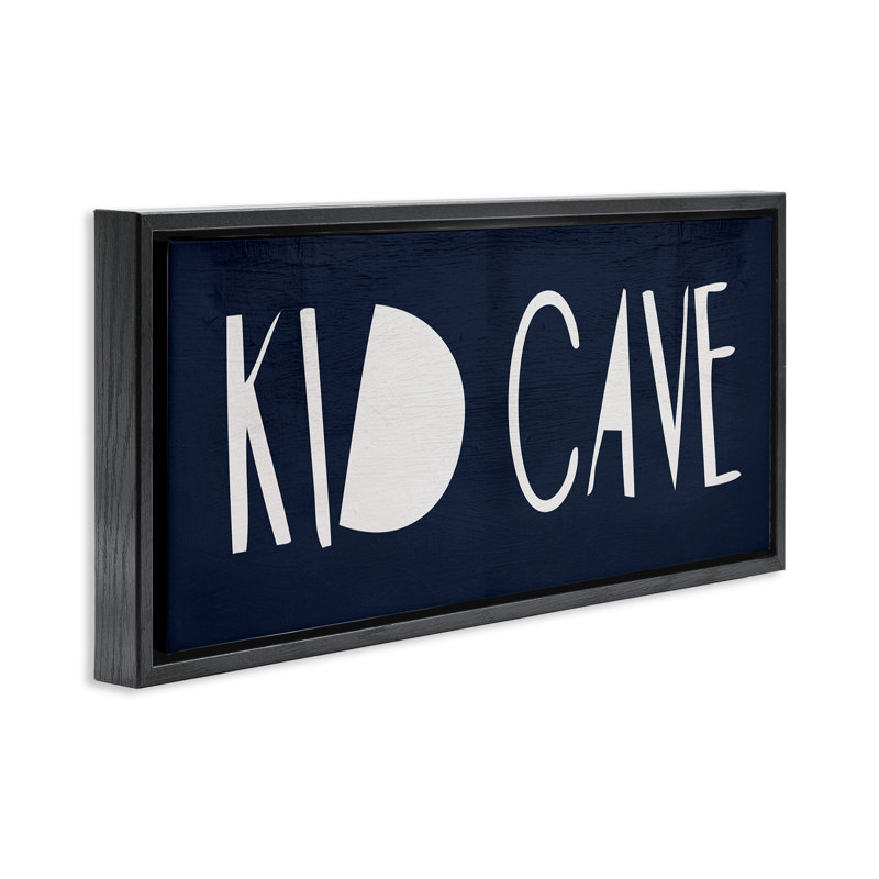 «Minimal Kid Cave», art mural encadré noir par Daphne Polselli, Cadre flottant noir de jais, H 11 po x l 25 po