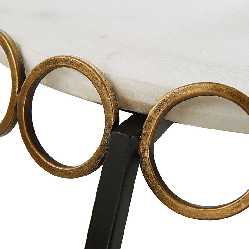 Chainlink Marble End Table