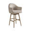 Tabouret de bar pivotant rembourré en bois massif avec siège en tissu Wasserman-1203718544-1203718549-1180167946