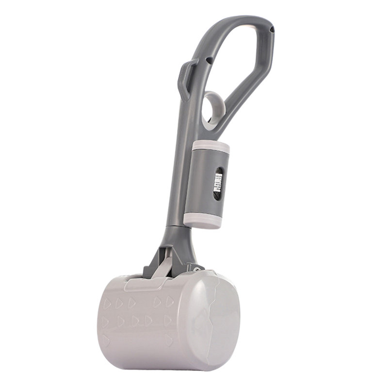 Outil de ramassage 13,2 x 4,5 x 3,5 po Dog Poop Scooper, Gris