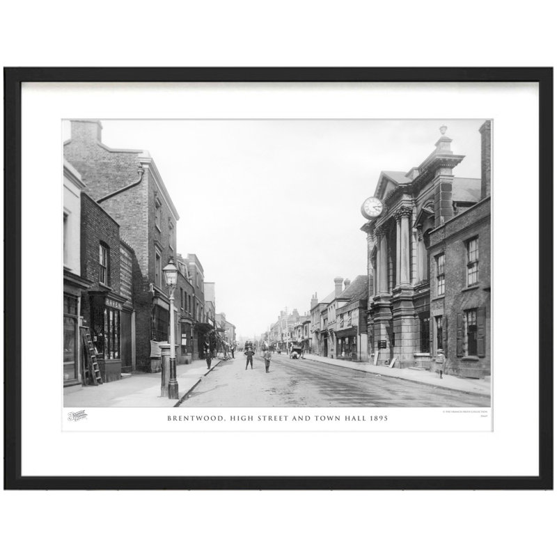 Brentwood, High Street And Town Hall 1895 by Francis Frith - Single Picture Frame Print, 45cm H x 60cm W x 2.3cm D