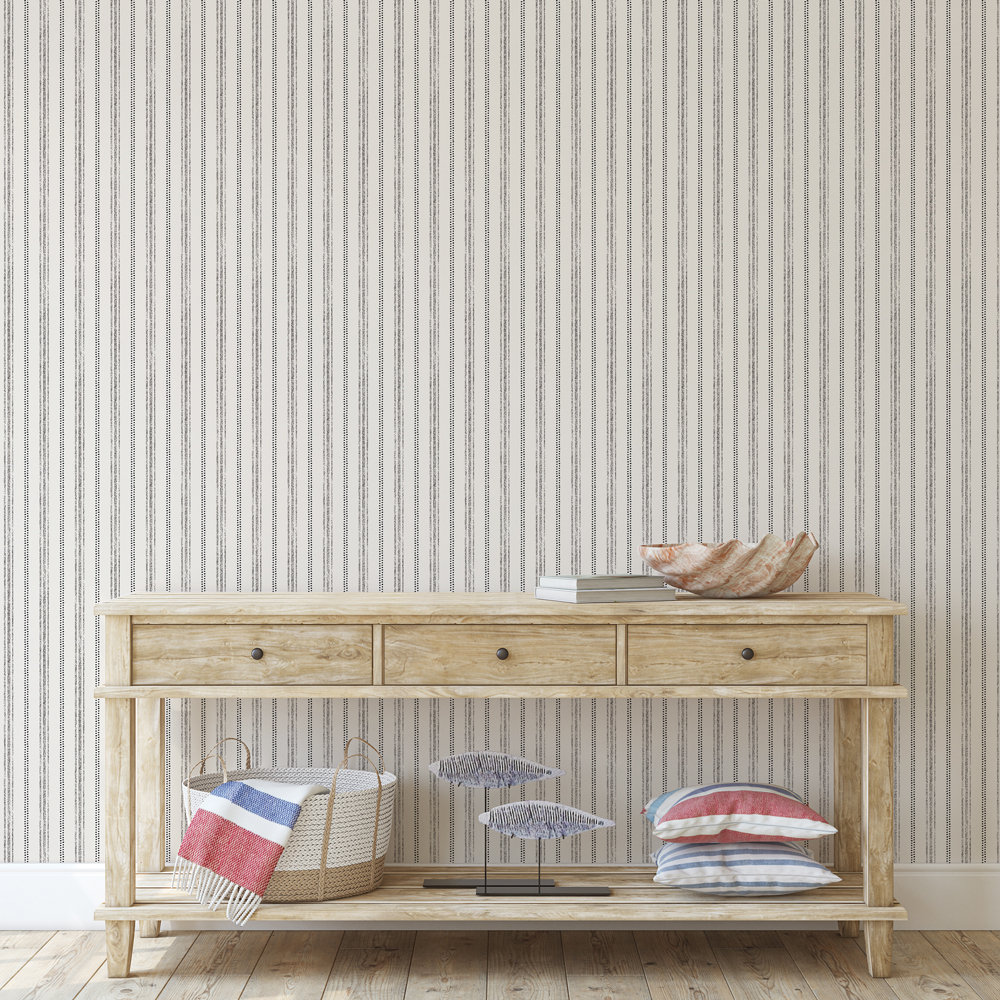 Juba Self-Adhesive Wallpaper Roll, Charcoal/Cotton